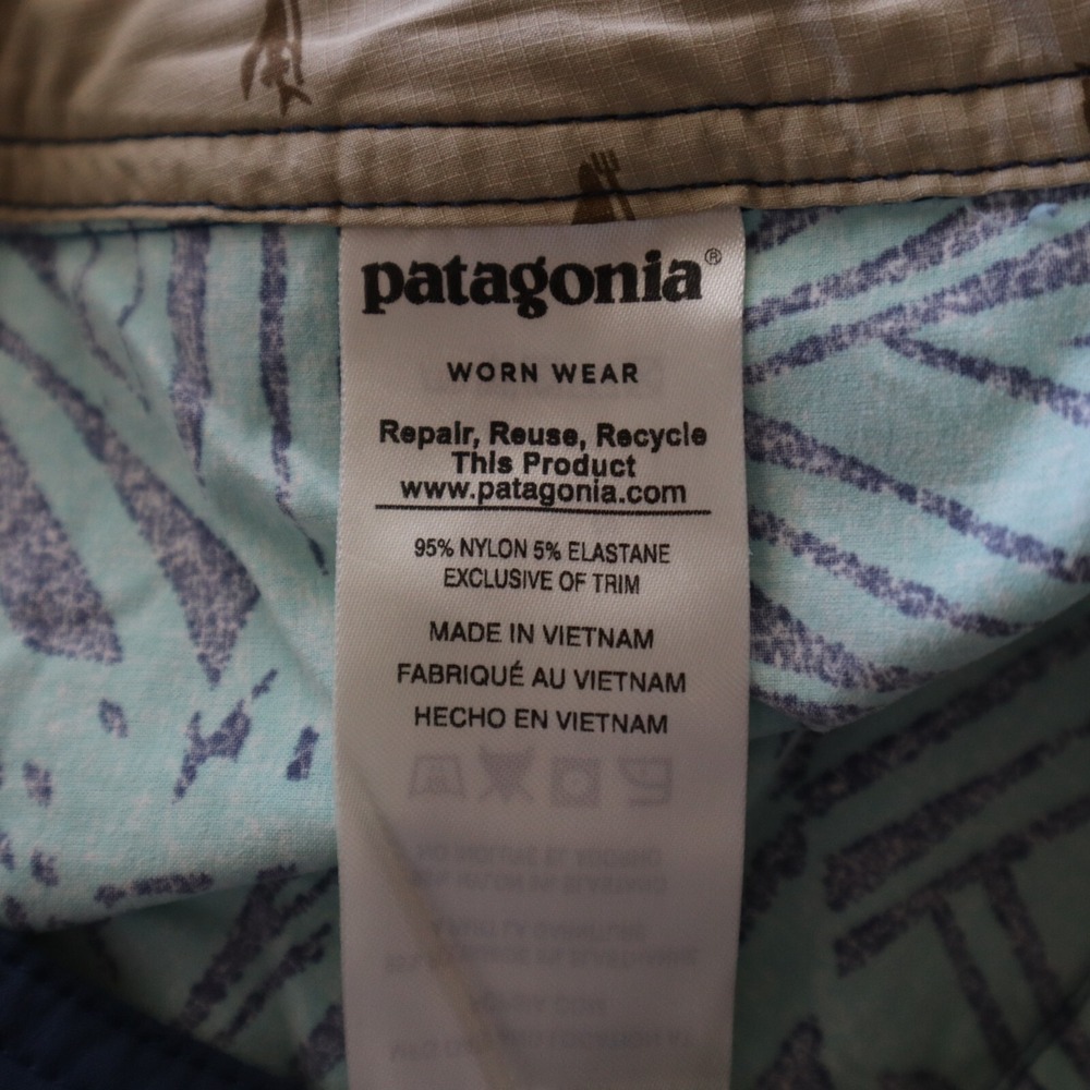 Patagonia Board Shorts Mens 29 Surf Swim Beach Trunks Tropical Palm Stretch Flex - Picture 7 of 9
